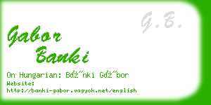 gabor banki business card